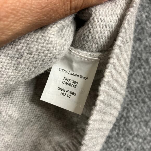 J. Crew Sweater Mens L Gray Blue Lambswool Nordic Fair Isle Knit Warm Casual - Picture 4 of 9